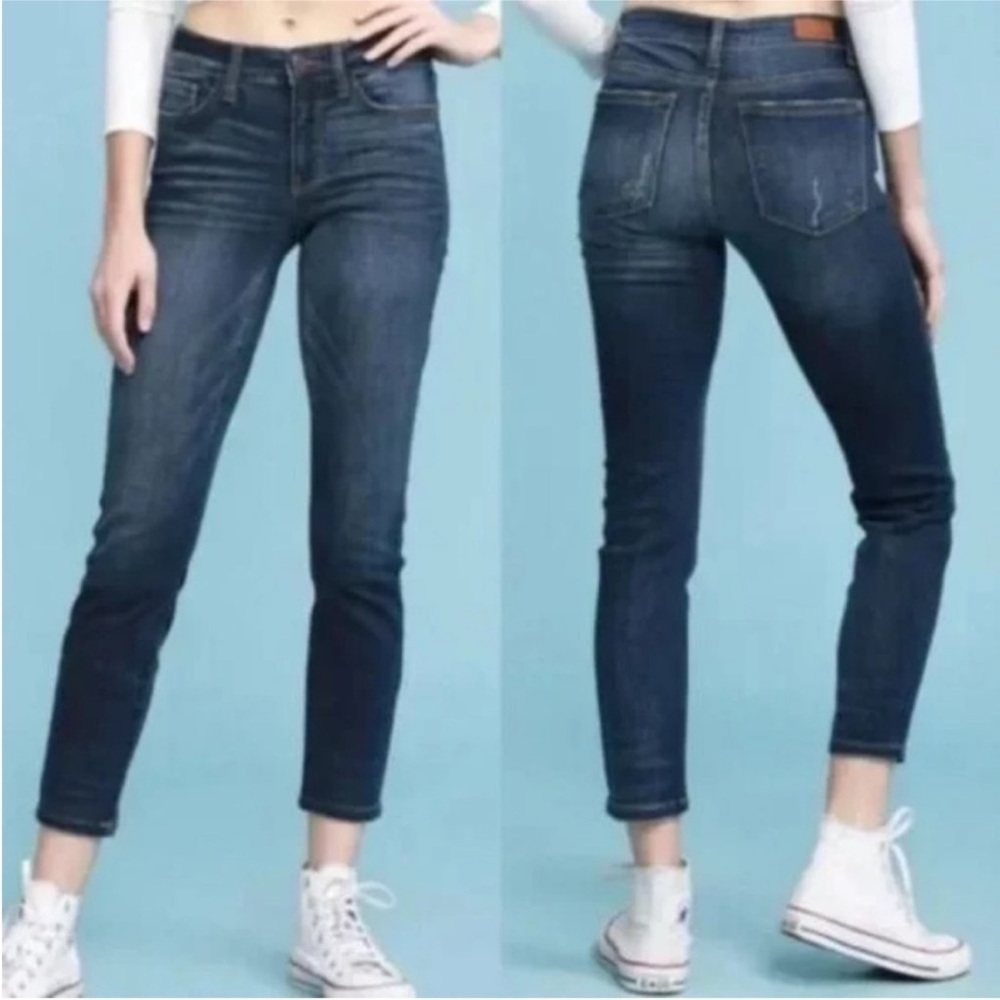 Judy Blue Relaxed Fit Angie Straight Leg Distressed‎ Jeans JB82102DK Size 1/25